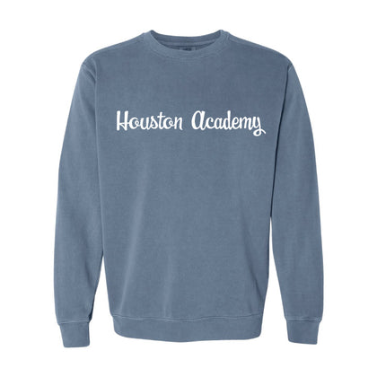 Cursive Houston Academy Comfort Color Sweatshirt Adult